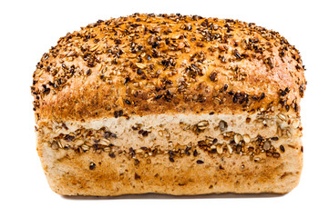 fresh bread isolated on white background