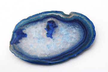 Macro of blue agate stone