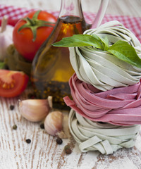 Ingredients for Italian pasta