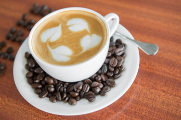 A Cup of latte coffee