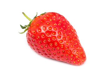 Fresh Red Strawberry Isolated On White