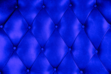 Luxury upholstery leather button chair texture in blue