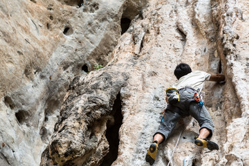 Obraz premium Cliff climbing