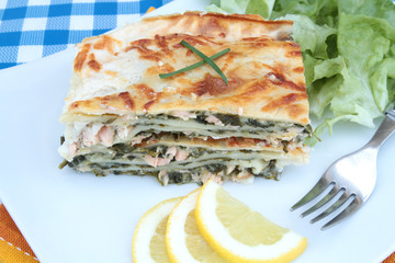 lasagnes saumon et épinards