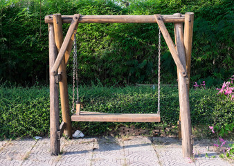 Wooden swing