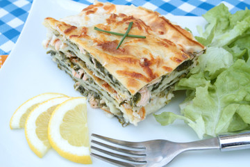 lasagnes saumon et épinards