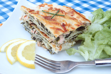lasagnes saumon et épinards