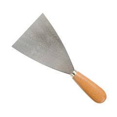 metal spatula isolated on a white