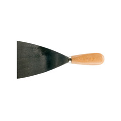 metal spatula isolated on a white