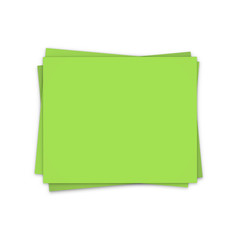 the green blank sheets of papers