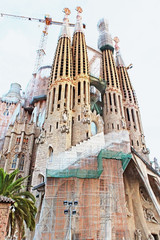 Naklejka premium Sagrada Familia in Barcelona, Spain