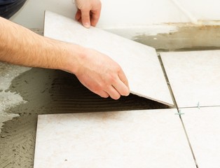 Ceramic Floor Tile Application