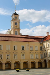 Fototapeta na wymiar Vilnius University Courtyard and Tower