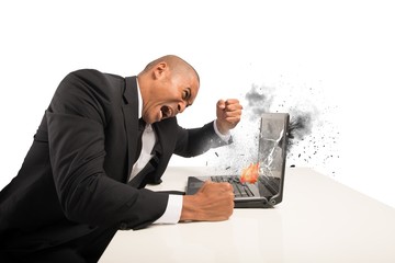 Stress and frustration caused by a computer