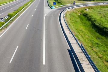 empty freeway road