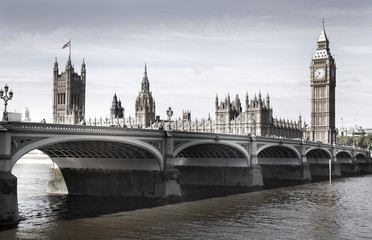 Fototapeta na wymiar Big Ben and Houses of parliament on the river Thames