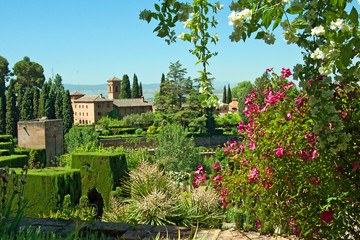 Fototapeta na wymiar Park Alhambra, Granada, Spain
