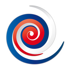 Flagge in drei runden Ringen - Frankreich, Tricolore