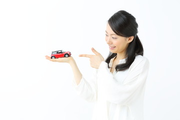 ミニカー・若い女性