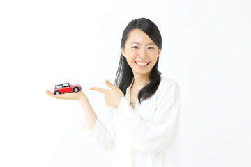 ミニカー・若い女性