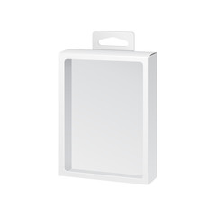 White Product Package Box With Window Illustration