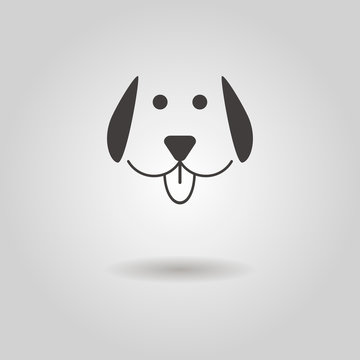 dog icon with shadow