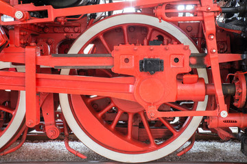 Detail einer Dampflokomotive