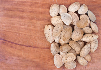 almonds on natural background
