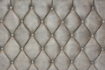 Luxurious silver leather texture furniture with buttons