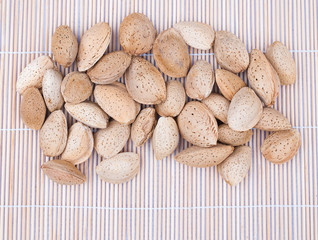 almonds on natural background