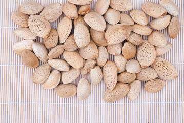 almonds on natural background