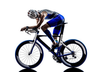 man triathlon iron man athlete cyclist bicycling