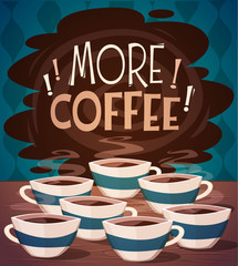 Coffee background. Vector image