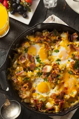 Poster Oeufs sur le plat Homemade Hearty Breakfast Skillet