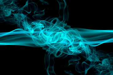 Colorful smoke on the black background