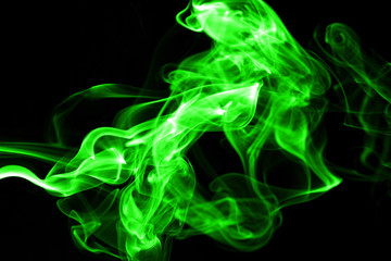 Colorful smoke on the black background