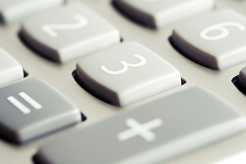 Closeup of calculator keypad