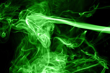 Colorful smoke on the black background