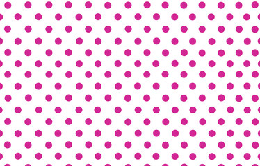 the deep pink polka dot with white background