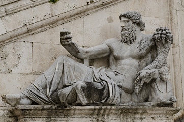 Ancient Roman allegory of Nile River. Campidoglio, Rome, Italy