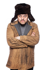 Russian man looking angry