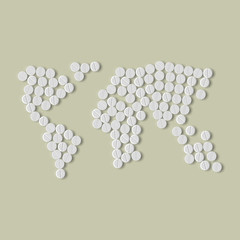 pills concept: map