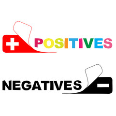 positive. negative