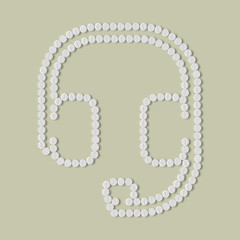 pills concept: headphones