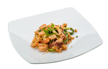 Rice with seafood