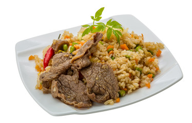Fried rice with beef