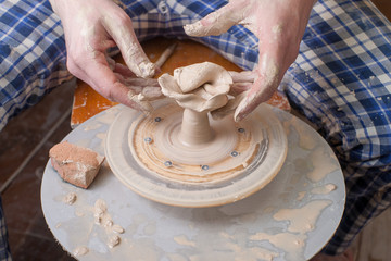 Hands of a potter