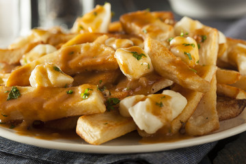 Unhealthy Delicious Poutine with French Fries