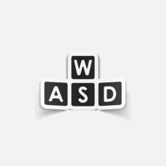 realistic design element: wasd