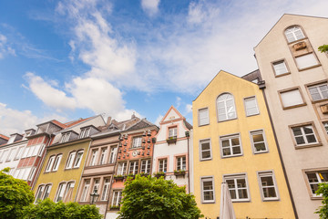 Houses in Dusseldorf Altstadt, the Old Town City Center